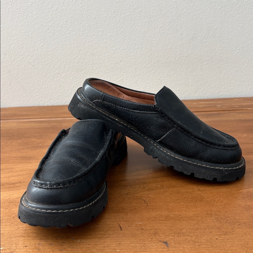 Ariat Rugged West Black Pebbled Leather Slip On Loafers Size 8